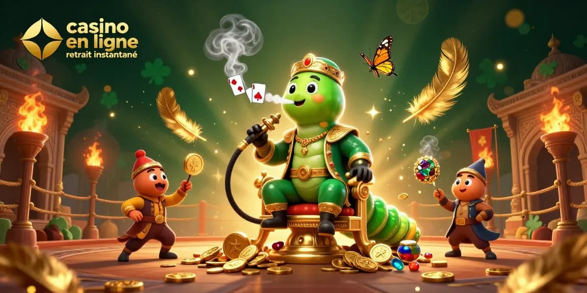 Casino en ligne retrait instantané : Illustration dynamique d'un maître du hookah en sultan turc au cœur d'un univers ludique.