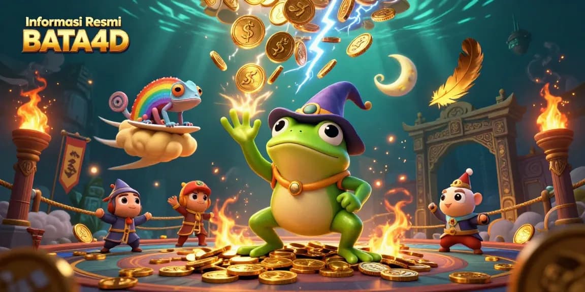 Experience the thrill of Informasi Resmi BATA4D with stirring golden coins and magical characters!