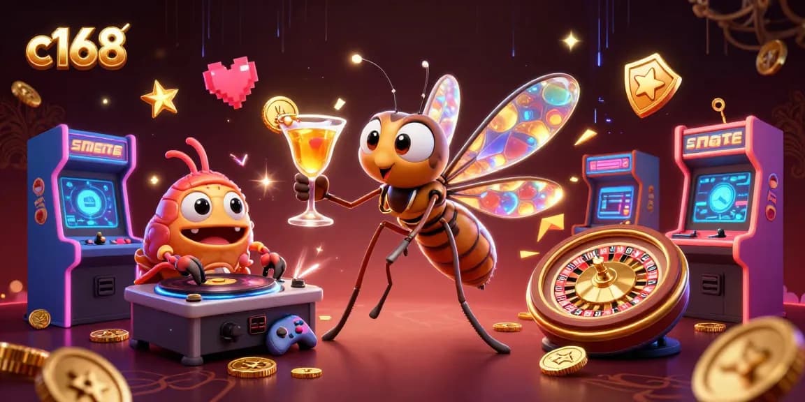 Experience the vibrant excitement of c168 casino with lively characters and dynamic gaming elements.
