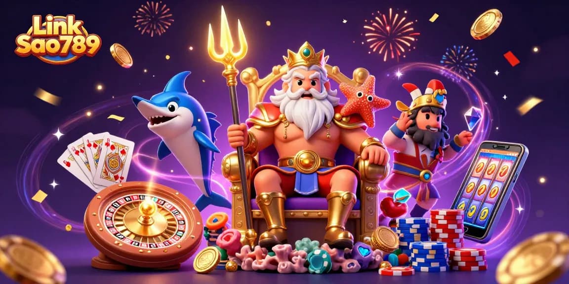 Experience the excitement of casino gaming with Link Sao789, showcased in an enchanting 3D illustration.