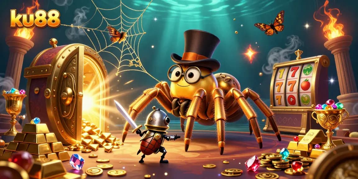 Engage in thrilling gameplay at ku88 with a vibrant casino illustration full of energy and excitement.