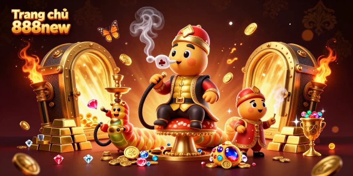 Experience the thrills of gambling at Trang chủ 888new with vibrant casino elements and captivating characters.