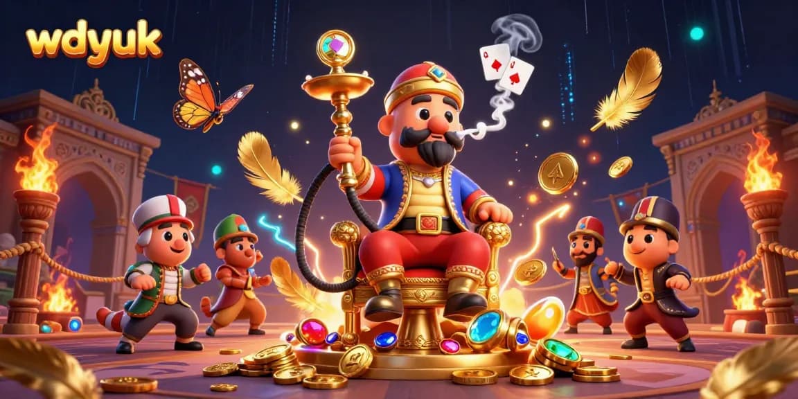 wdyuk draws in gamblers with vibrant casino scene showcasing poker symbols and golden treasures