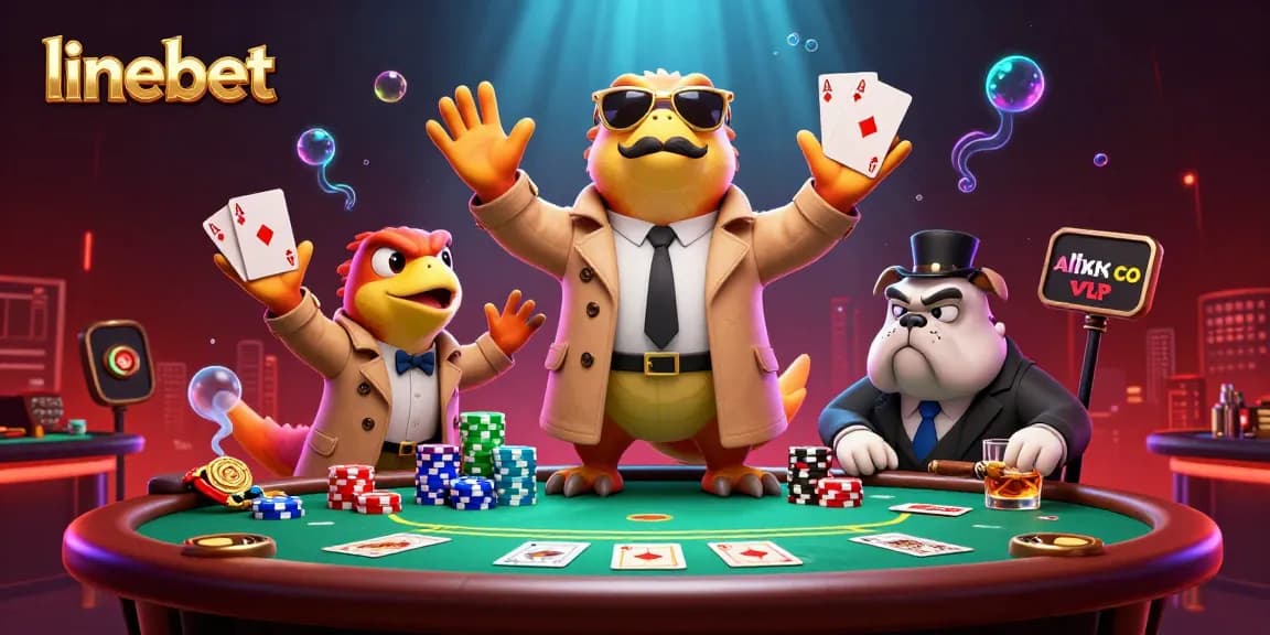 Experience thrilling bets with linebet in a dynamic casino scene featuring playful raptors.