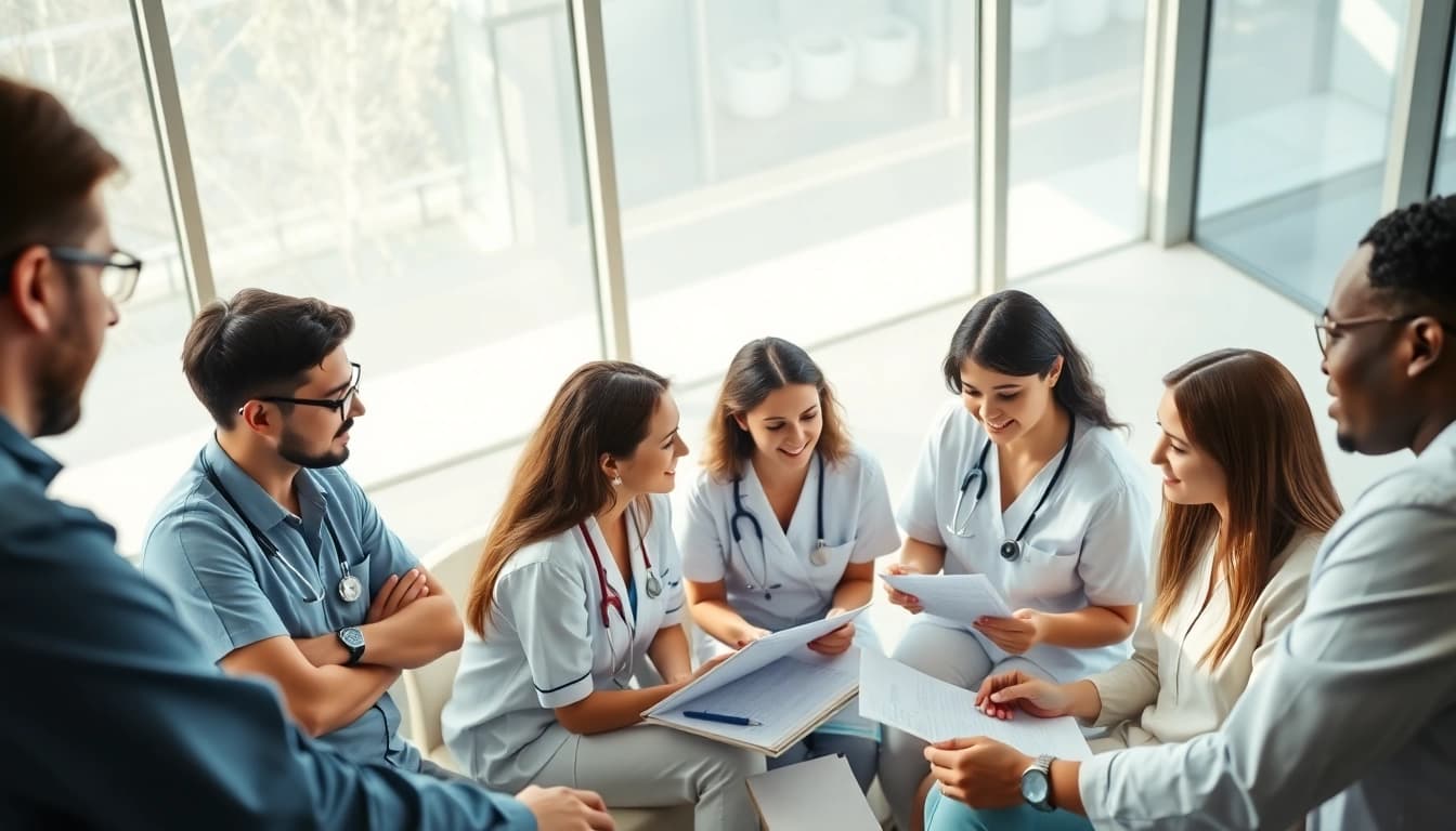 Engaging repeat NCLEX taker review Houston session with diverse individuals studying collaboratively.