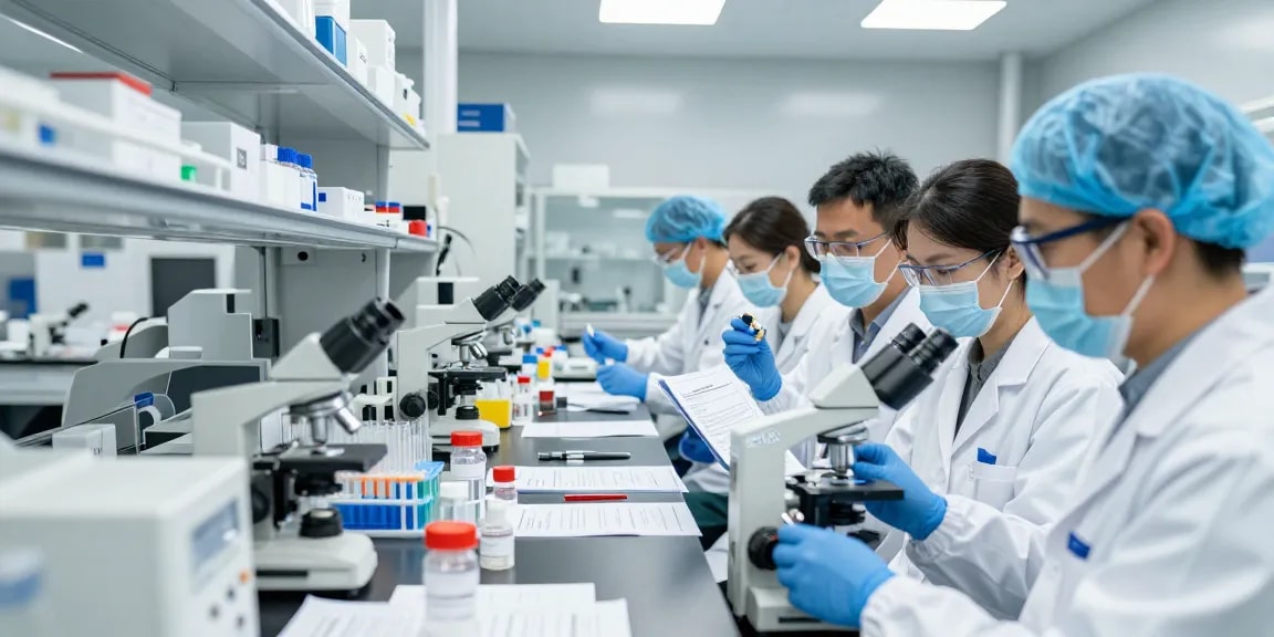Researchers at www.koipeptidescanada.com analyze certified research peptides in a modern Canadian lab.