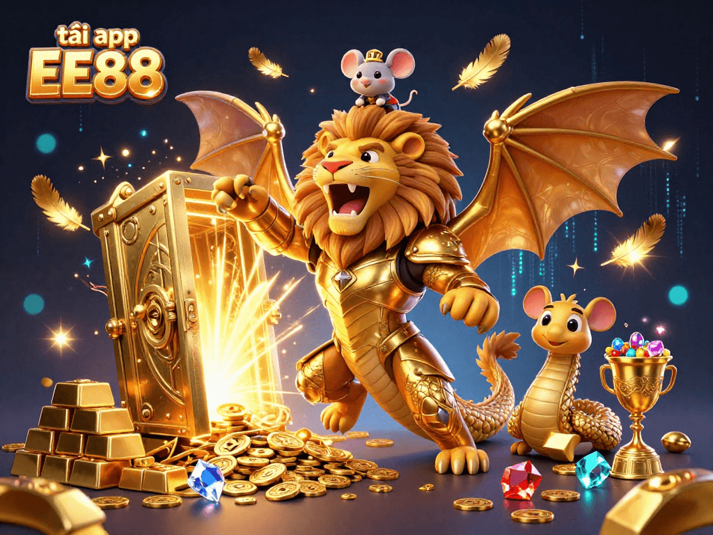 Experience excitement and treasure as you tải app EE88 with our vibrant casino illustration.