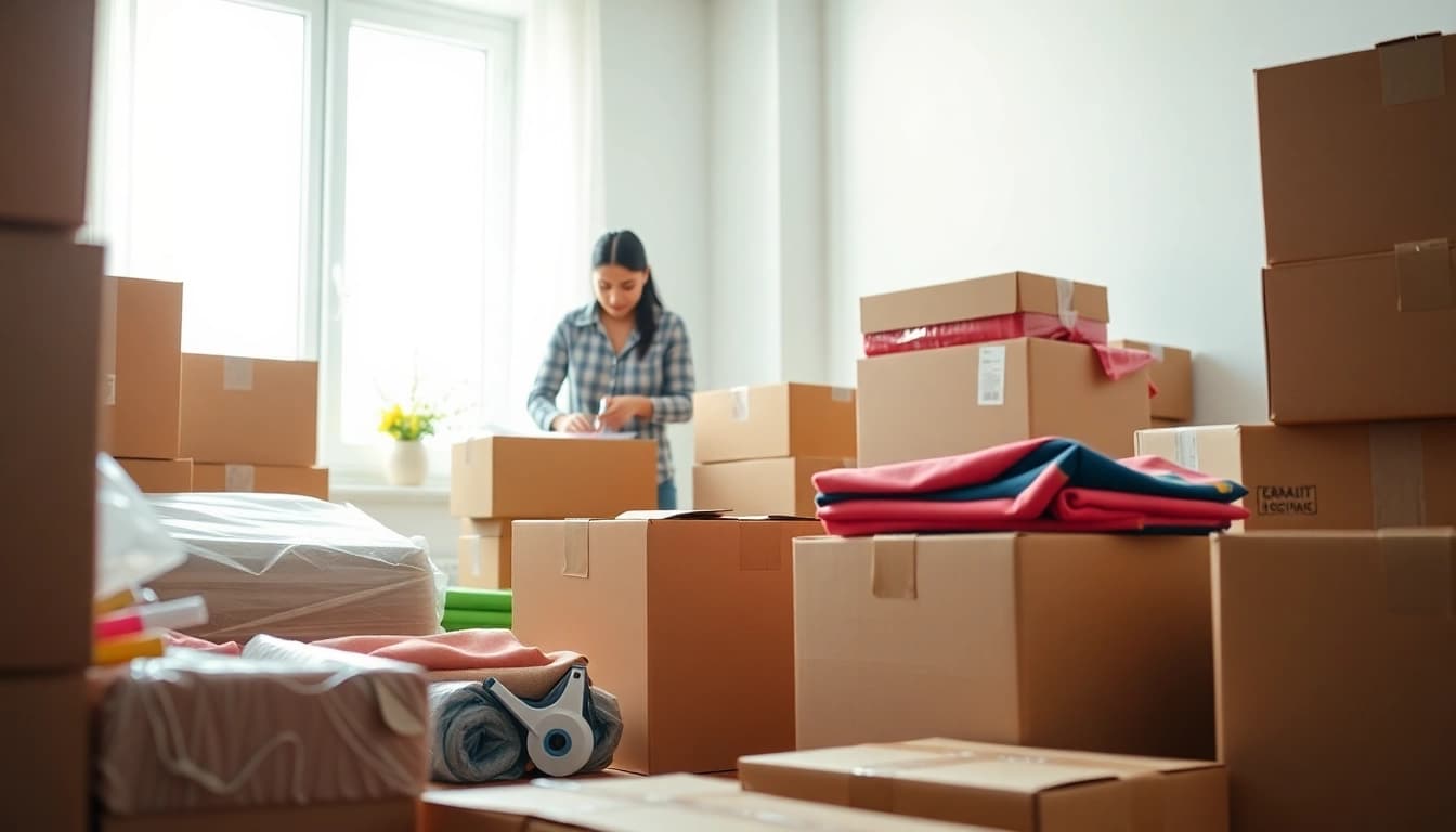 Professional Packing Services showcasing expert packers ensuring organized and secure item packing.