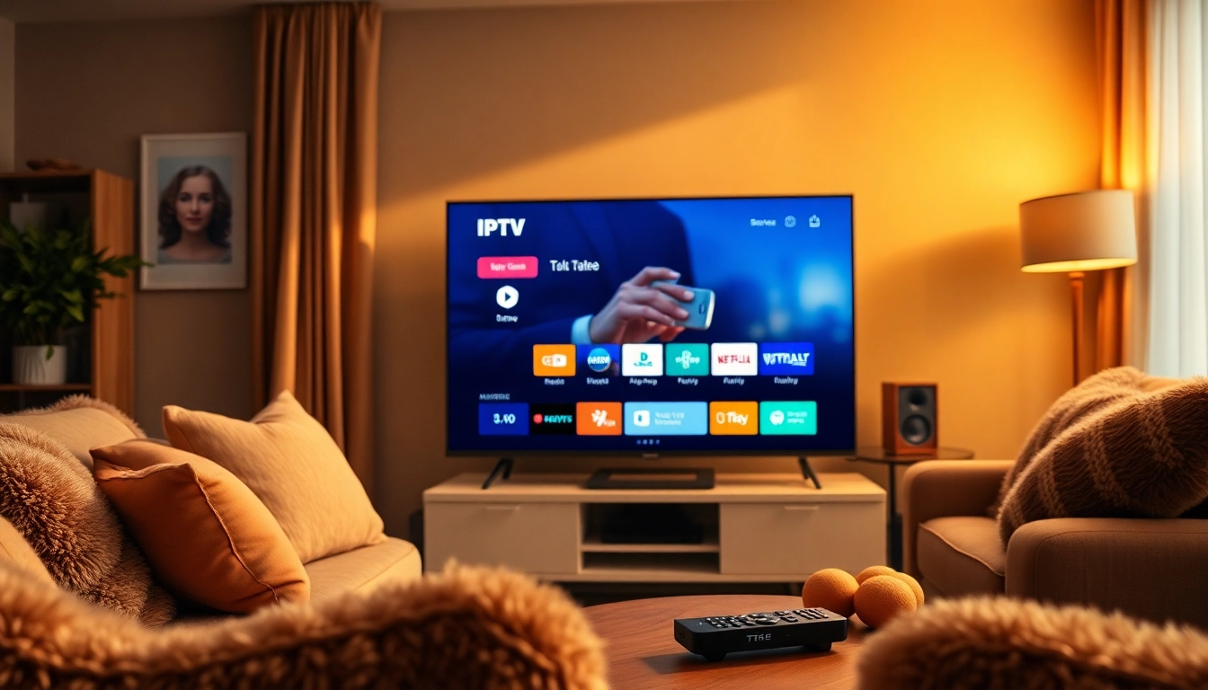 Engaging scene showcasing a cozy living room for users looking to buy iptv subscription in US.