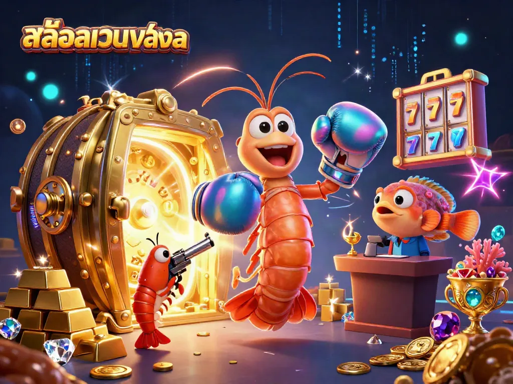 ภาพการแสดงโชว์สล็อตเว็บตรงa ด้วยกุ้งมังกรลงแข่งชก ได้รับชัยชนะจากการกระทำที่ดุเดือด