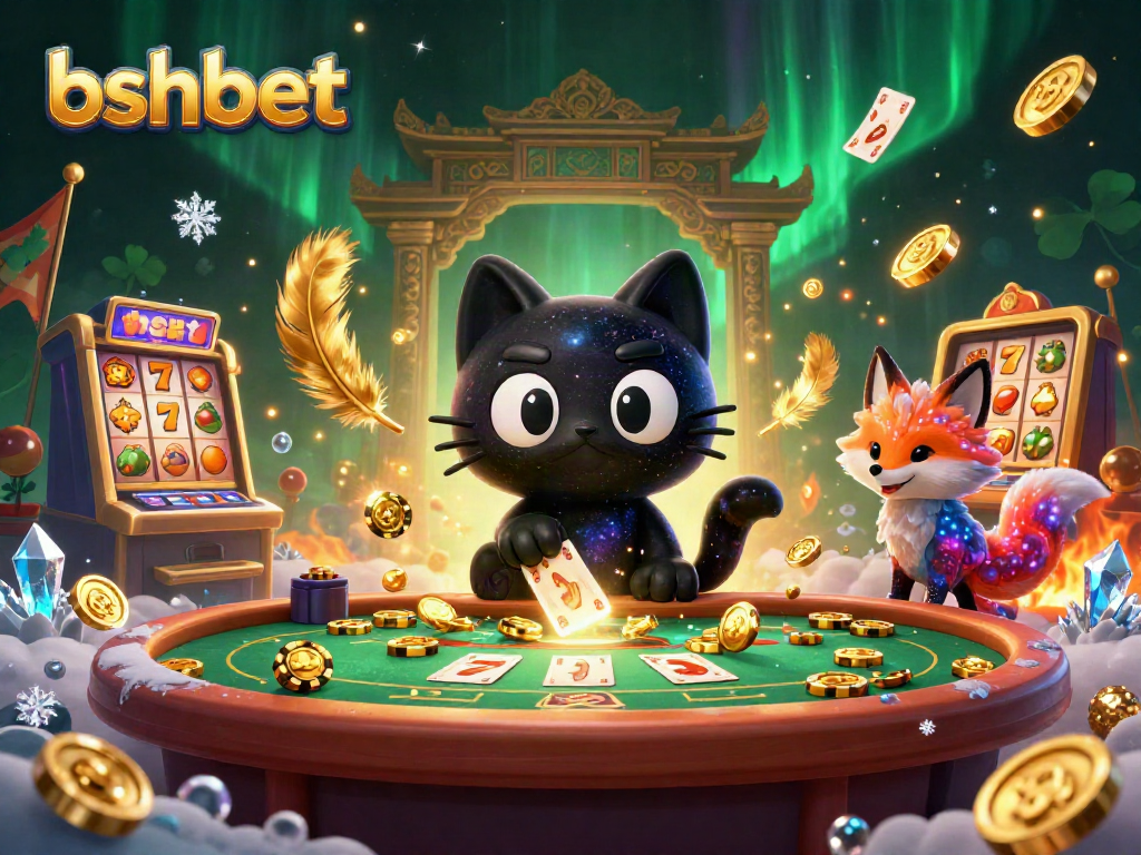 Experience excitement with bshbet at a cosmic casino full of colorful characters and game elements.