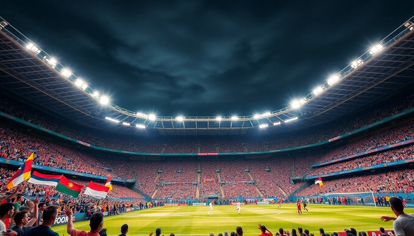Jadwal piala dunia pertandingan sepak bola yang penuh semangat di stadion.