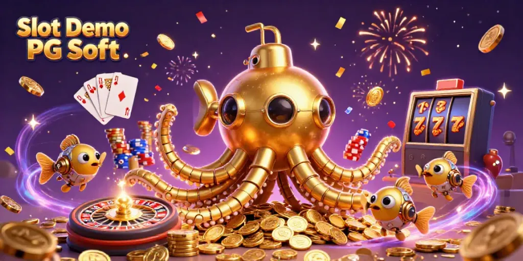 Experience the excitement of Slot Demo PG Soft with vibrant 3D graphics and dynamic casino elements.