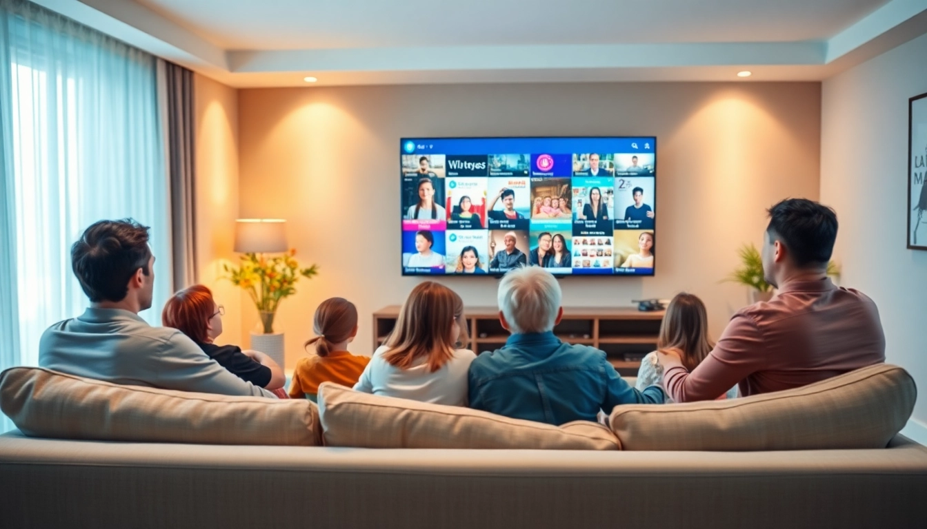 Discover exciting FREE IPTV Trial showcasing family enjoying diverse channels together.