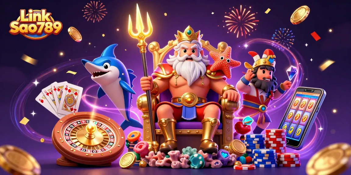 Experience the excitement of casino gaming with Link Sao789, showcased in an enchanting 3D illustration.