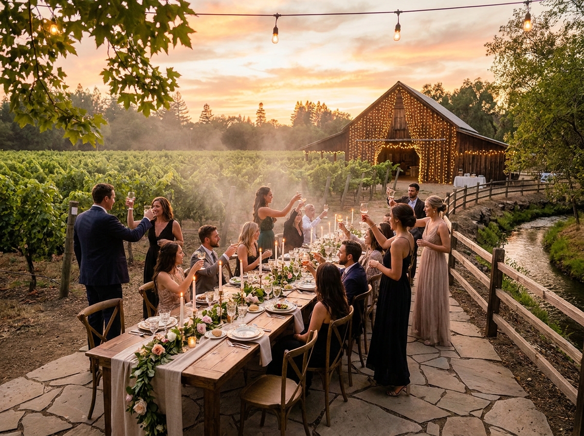 Wine country private party near sacramento – Elegant Vineyard Dining at Silt Wine Company