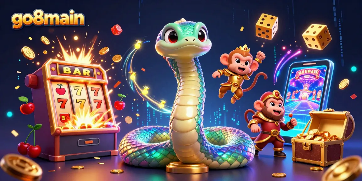 Experience thrilling plays at go8main with our stunning 3D casino illustration showcasing exciting game elements.