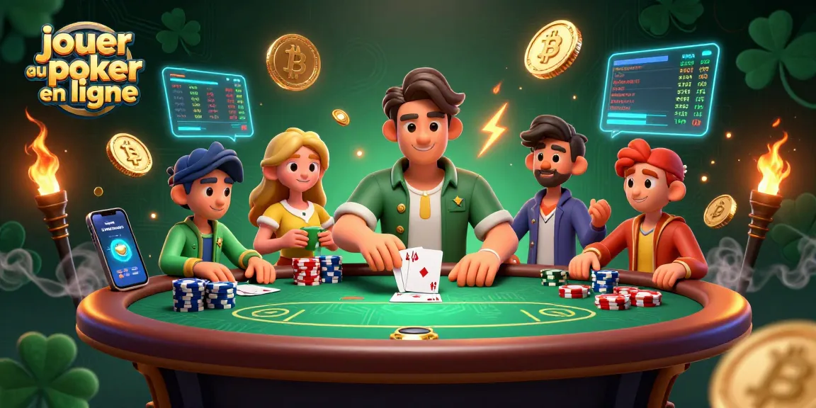 Jouer au poker en ligne avec des cartes et des jetons dans un cadre dynamique et engageant