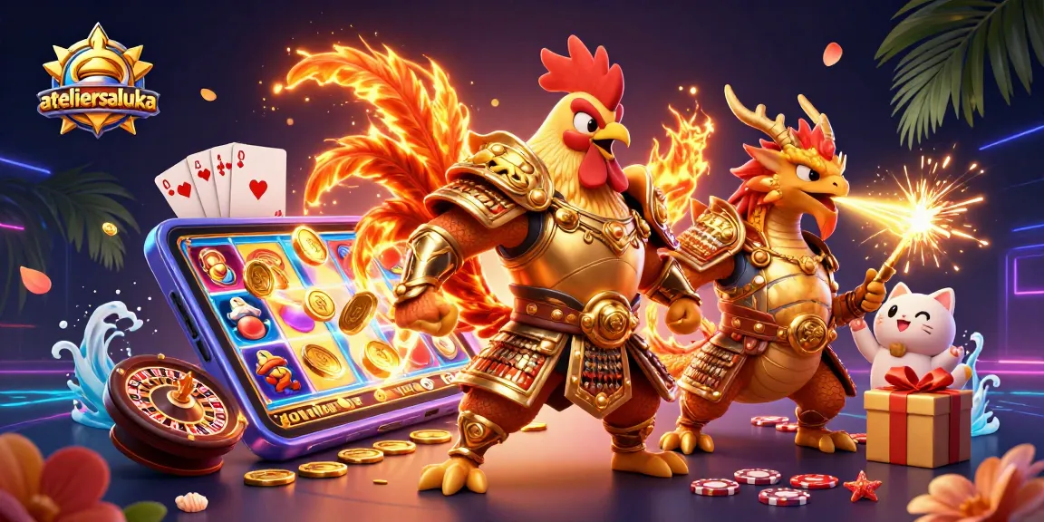 Engage with the dynamic action of ateliersaluka, showcasing an immersive online slots scene.