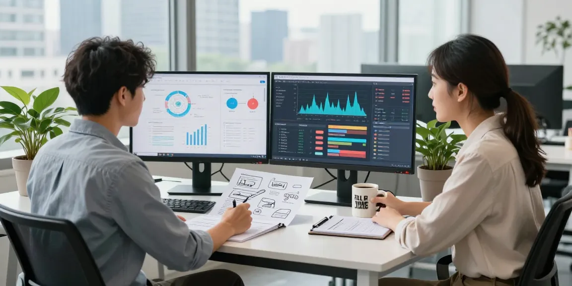 Dynamic digital marketing workspace at bryndarland.co.uk showcasing creative strategies and analytics.