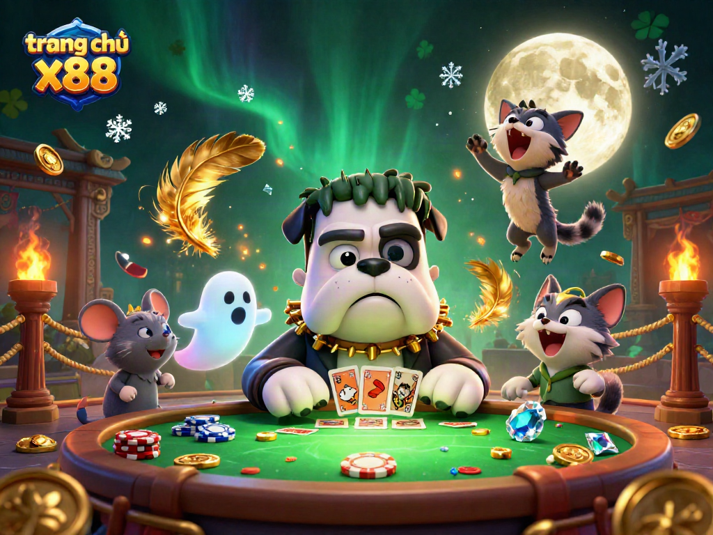 Experience the vibrant energy of trang chủ x88 with a Frankenstein bulldog dealer and enchanted characters.