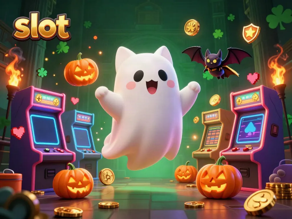 Menyaksikan slot yang menghidupkan pengalaman kasino dengan hantu kucing dan simbol permainan seru.