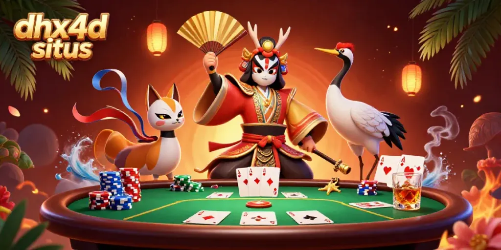 Gambaran dhx4d situs dengan pemain poker tanpa batas dan suasana yang kaya akan detail.