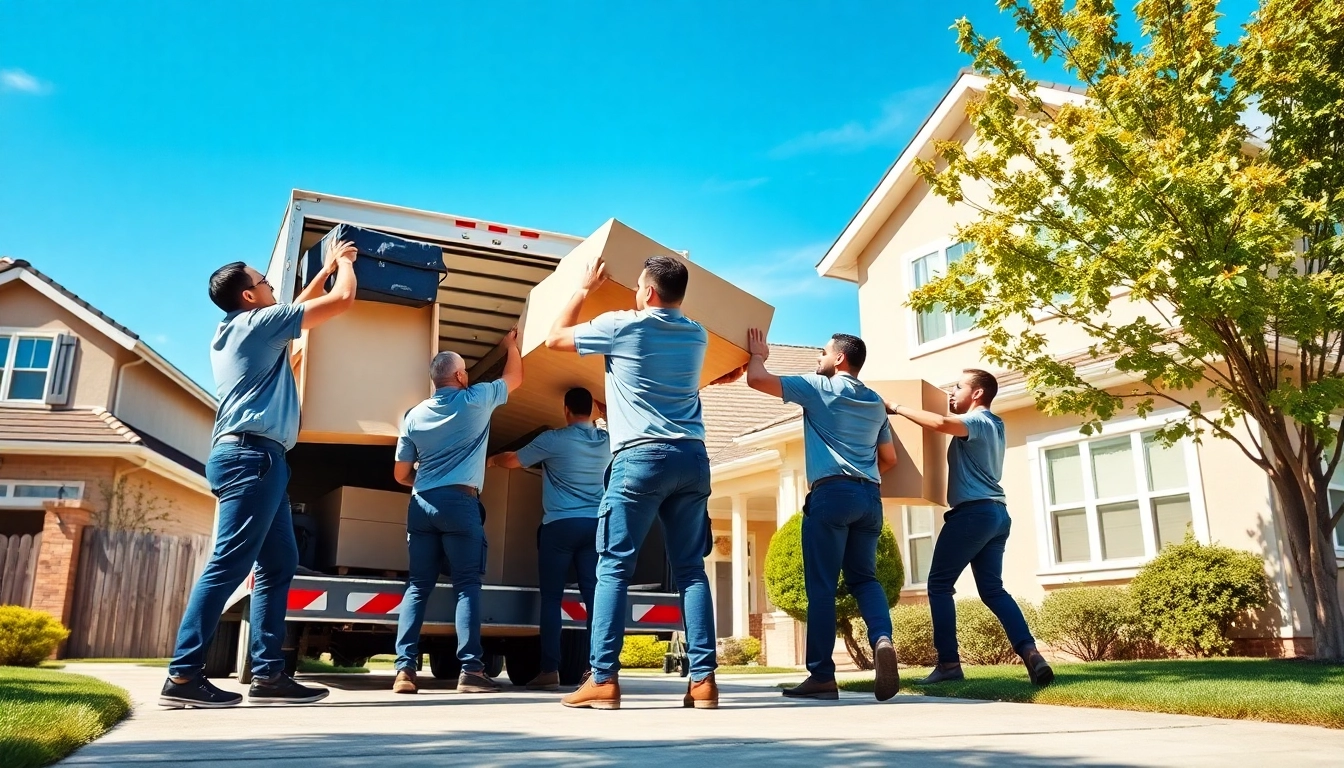 Movers in Auburn efficiently lifting furniture during a house move, demonstrating teamwork and professionalism.