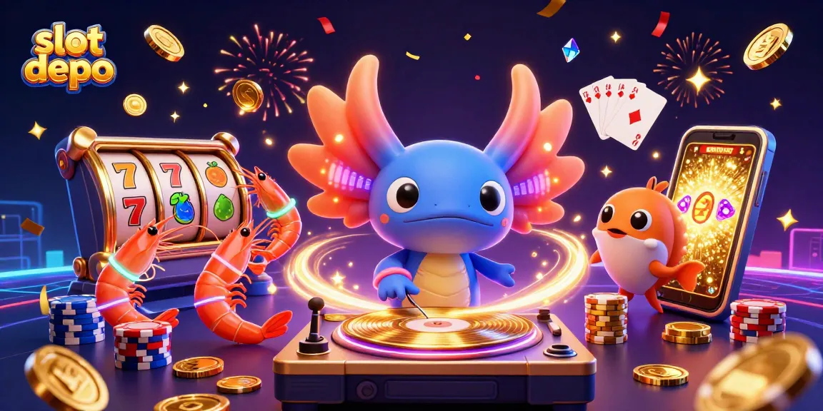 Slot depo menawarkan konsep seru dengan visualisasi kartun ceria diatas slot mesin.